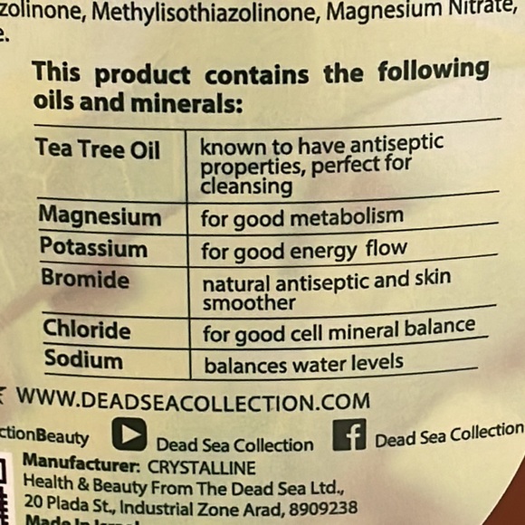 Dead Sea Collection Tea Tree Detox & Invigorate Mineral Bubble Bath 33.8… - Picture 6 of 7